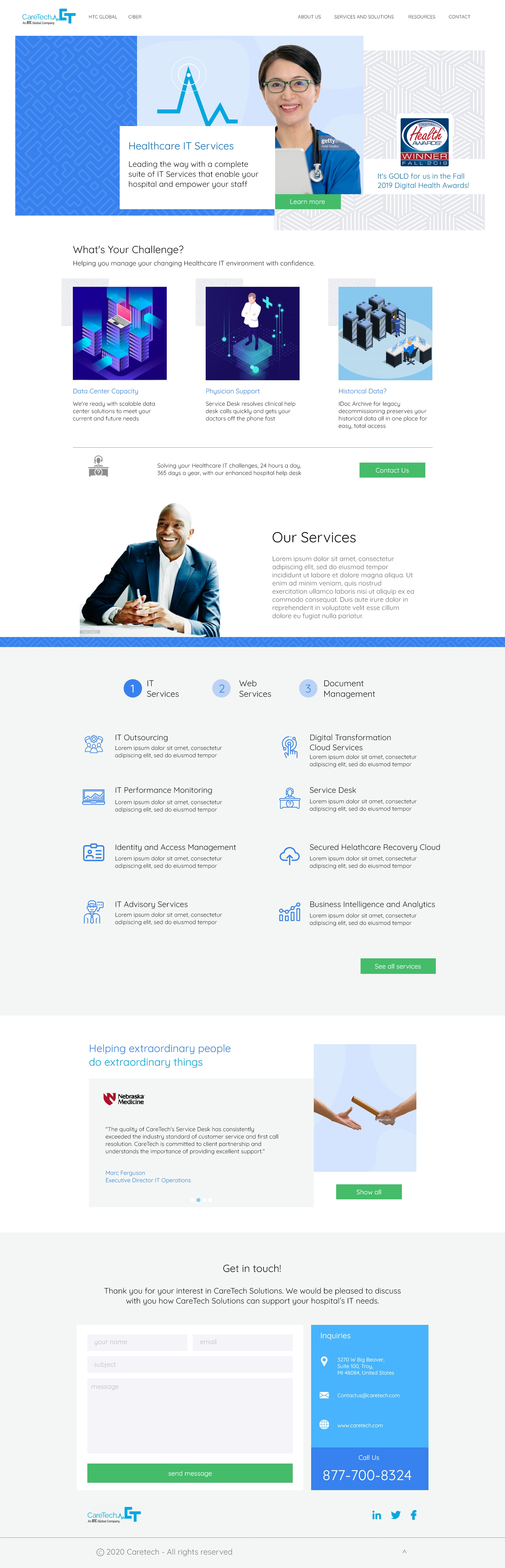 CareTech Website Concept