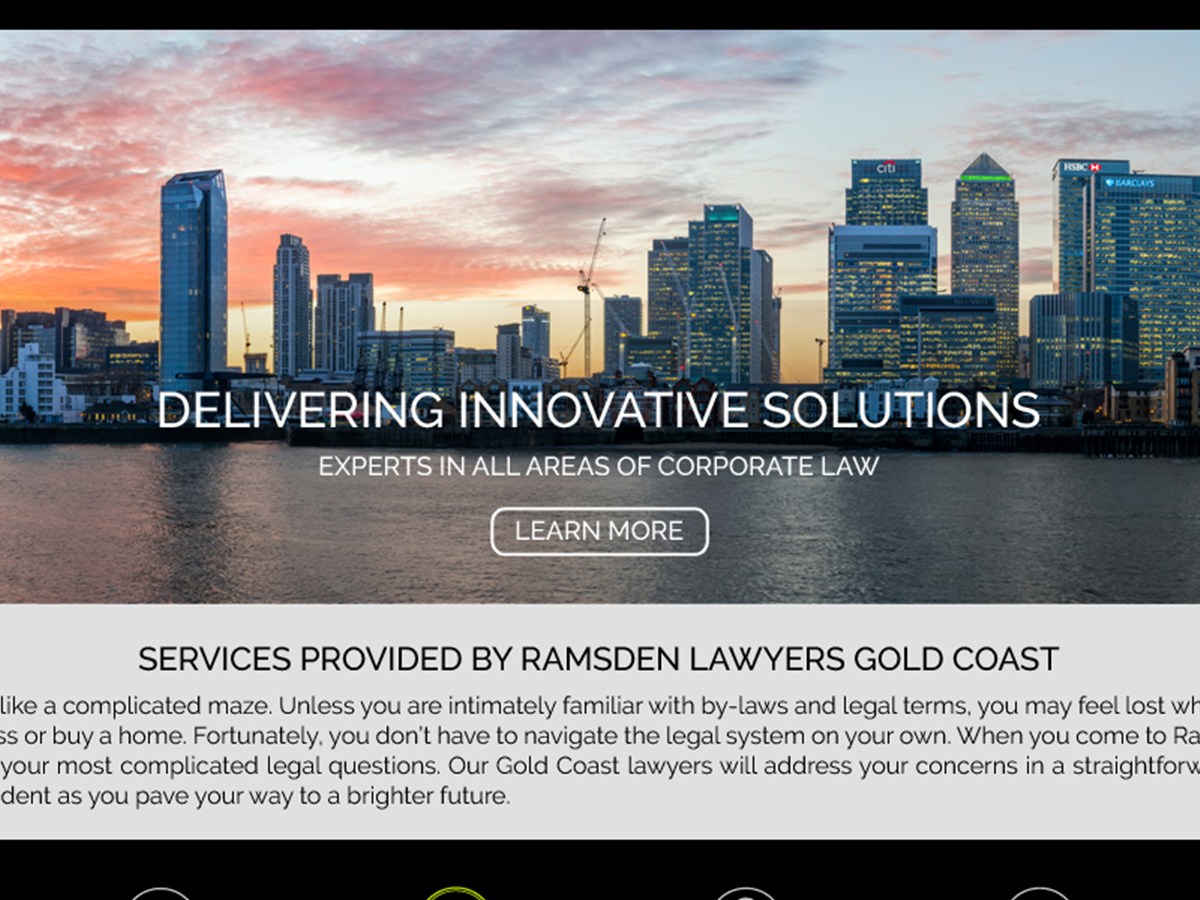 Ramsden Lawyers website concept