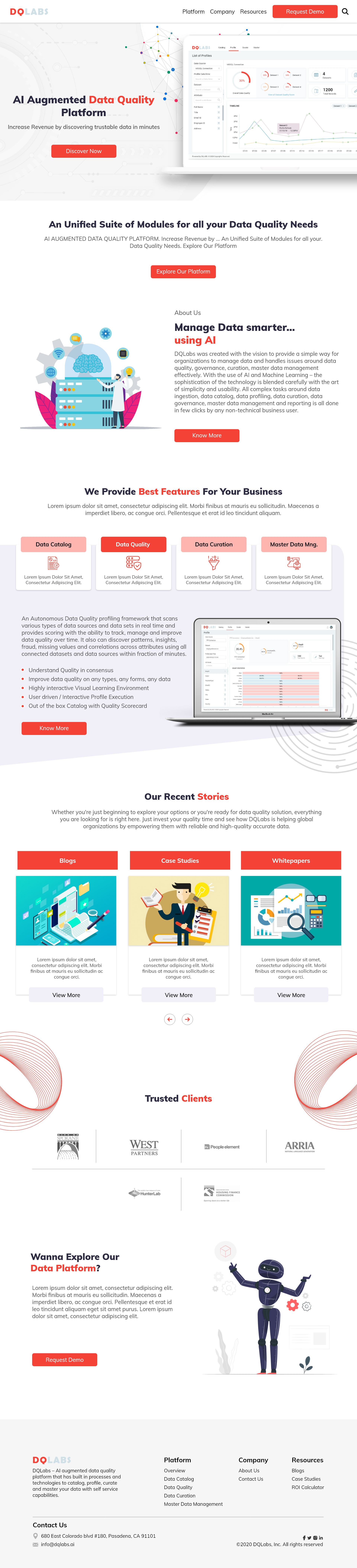 DQLabs website concept